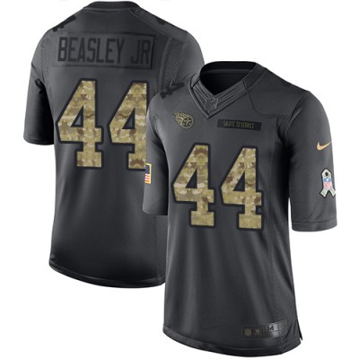 Nike Tennessee Titans #44 Vic Beasley Jr Black Men's Stitched NFL Limited 2016 Salute to Service Jersey Men's